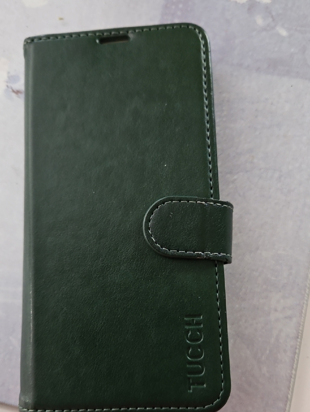 ❤️TUCCH Dark Green Wallet Phone Case. RFID Blocking Material.